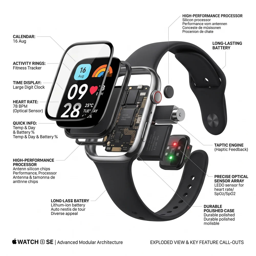 Redmi Watch 3 Active Smartwatch – 1.83" LCD Display & Bluetooth Calling
