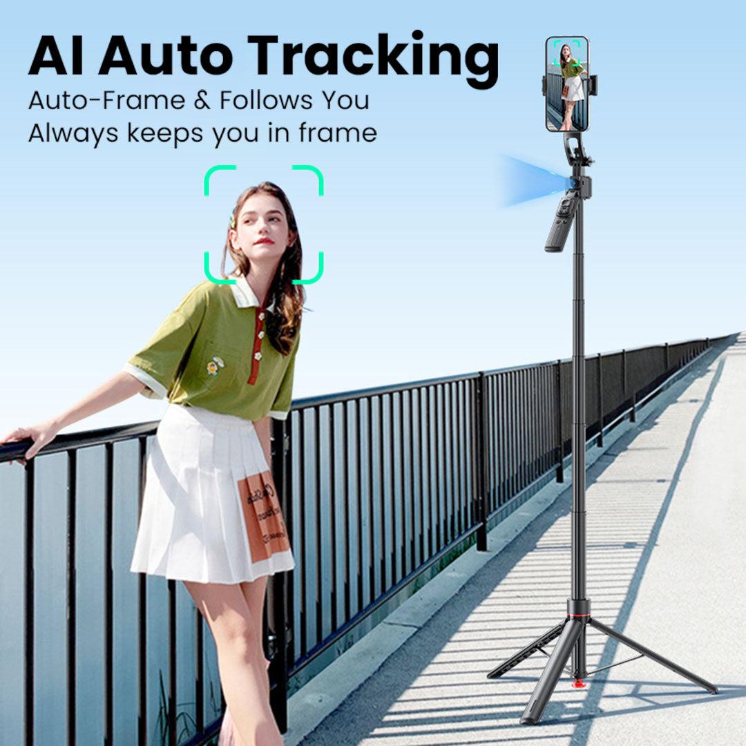 Q515 TK AI Face Tracking Gimbal Selfie Stick with Remote | Auto Tracking Tripod Nepal