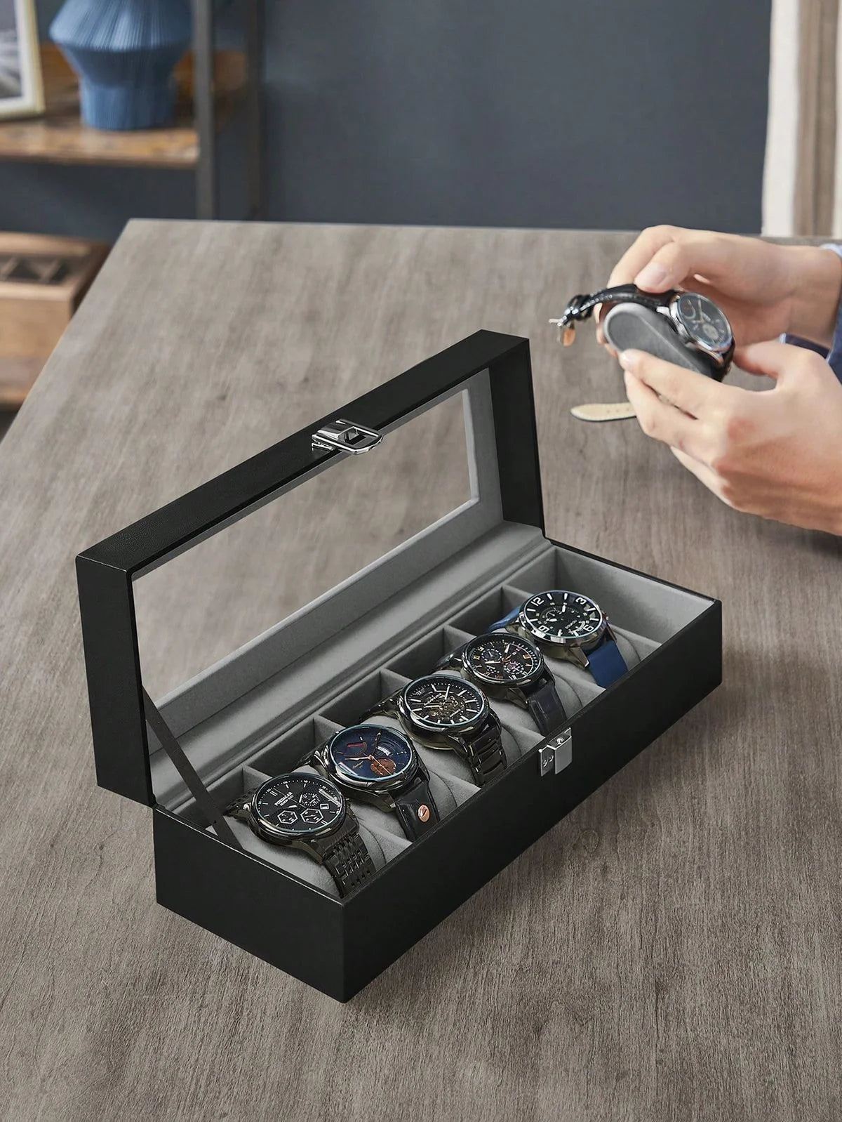 Premium 6-Slot Watch Storage & Display Box