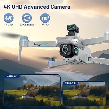 K5 GPS Drone with 4K Camera & LCD Screen Controller in Nepal