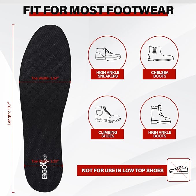 GadgetDeal HeightBoost™ – 4-Layer Height Increase Insoles Up to 8.5cm
