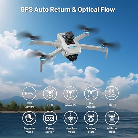 K5 GPS Drone with 4K Camera & LCD Screen Controller in Nepal