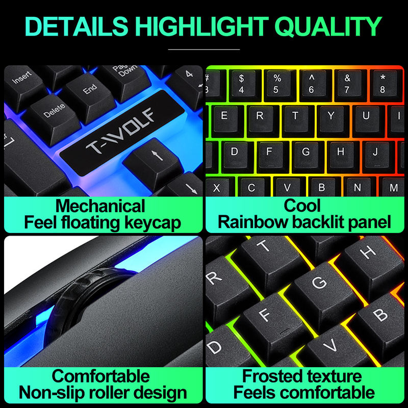 T-WOLF TF230 Gaming Keyboard & Mouse Combo