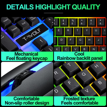 T-WOLF TF230 Gaming Keyboard & Mouse Combo