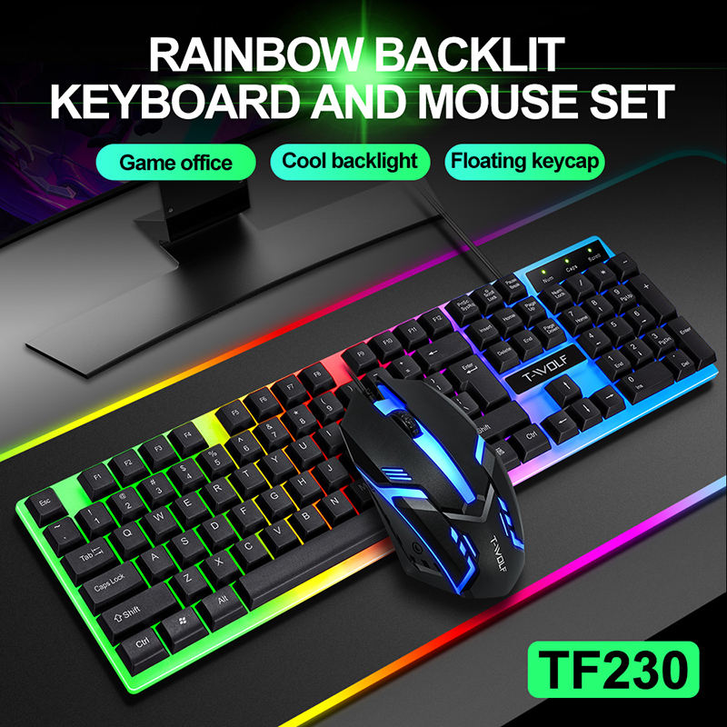 T-WOLF TF230 Gaming Keyboard & Mouse Combo