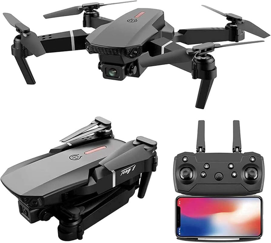 E88 Pro 4K HD Foldable Drone Camera – Live FPV | One-Key Takeoff | GadgetDeal