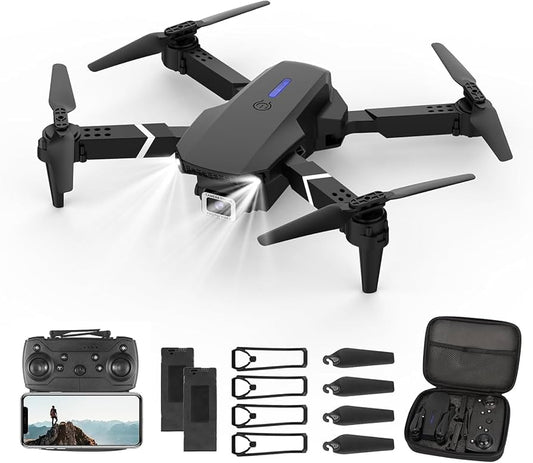 E88 Pro 4K HD Foldable Drone Camera – Live FPV | One-Key Takeoff | GadgetDeal