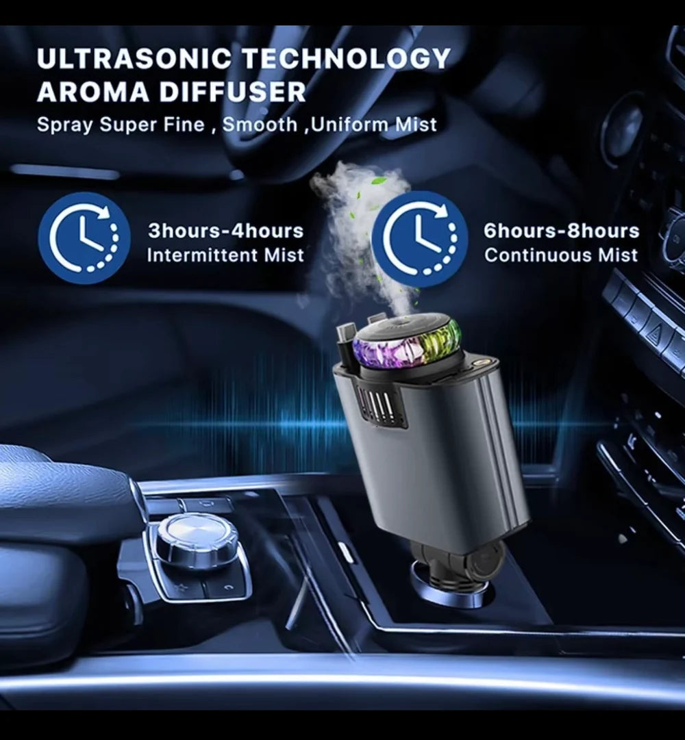 5 in 1 Car Fragrance, Starlight & Mobile Charger