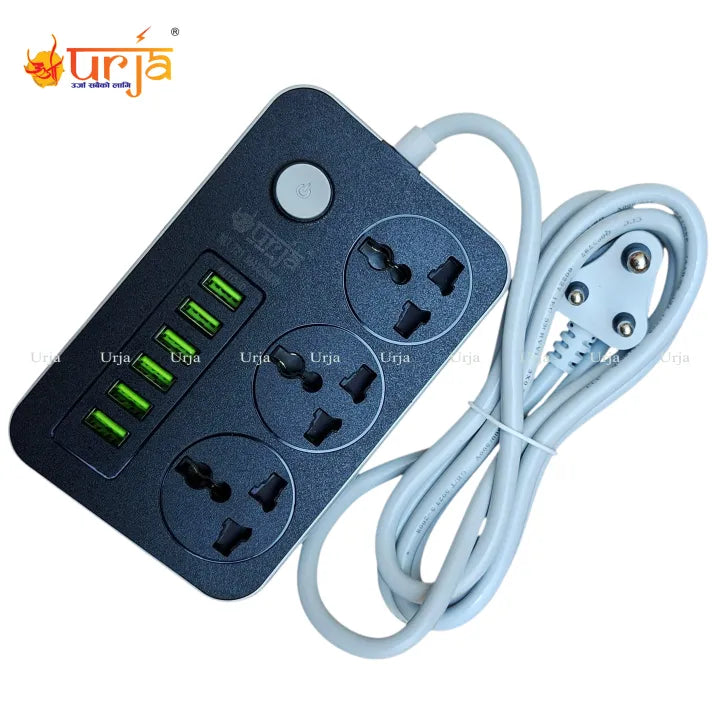 Urja T21 2500W Power Strip with 6 USB Ports