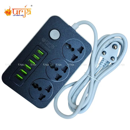 Urja T21 2500W Power Strip with 6 USB Ports