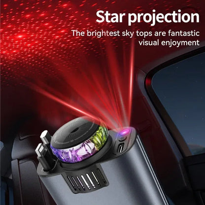 5 in 1 Car Fragrance, Starlight & Mobile Charger