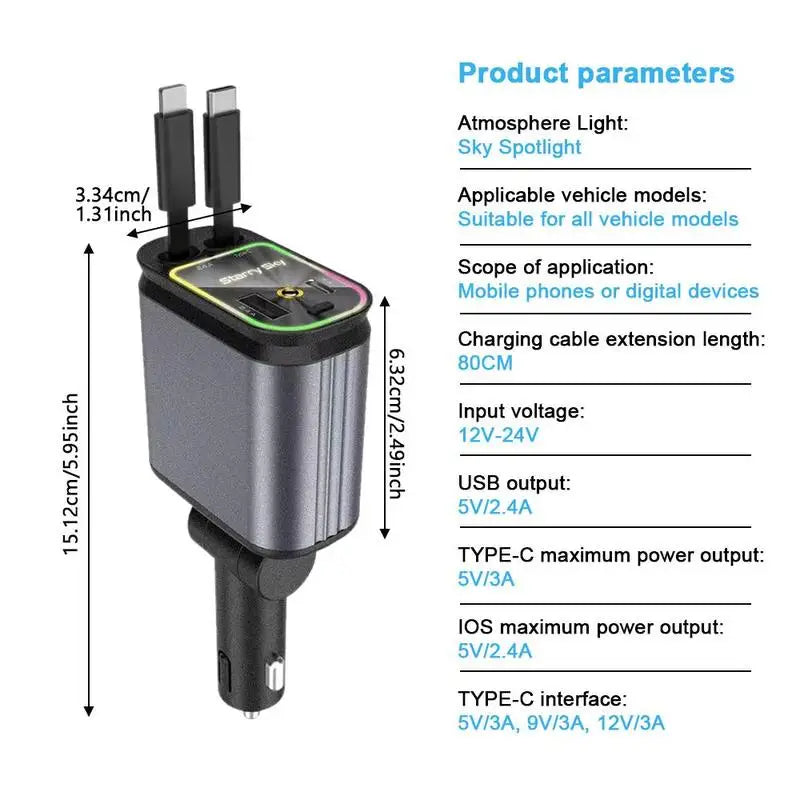 🌌 Starry Sky Car Charger Pro ✨