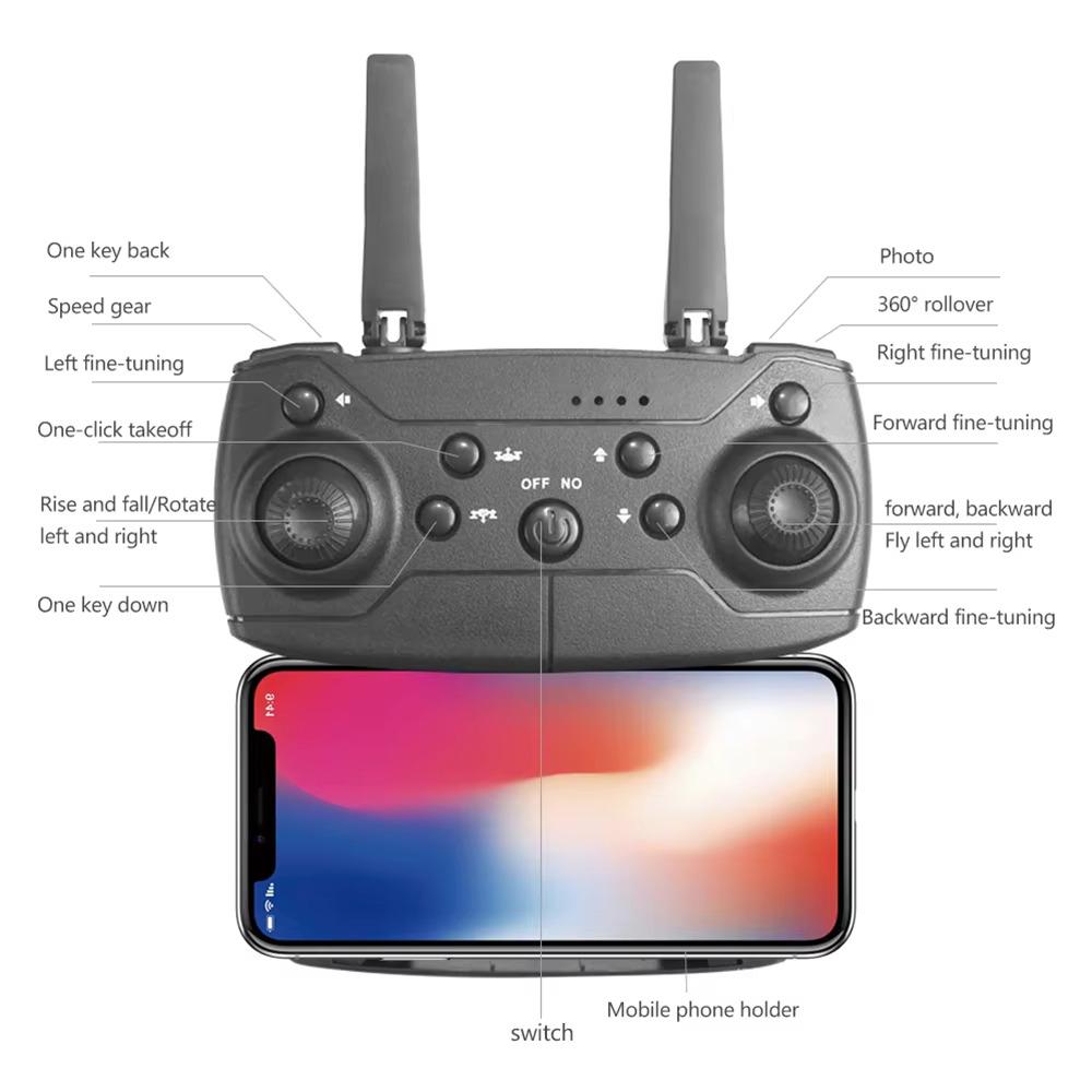 E88 Pro Brushless Motor Drone 720p Dual Camera
