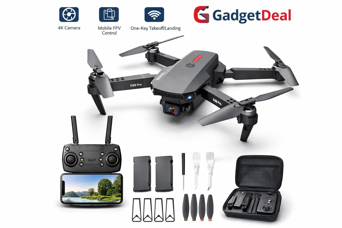 E88 Pro Brushless Motor Drone 720p Dual Camera